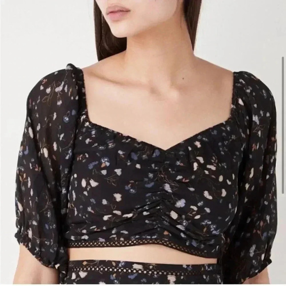 NWT Ba&sh Topaz Crop Floral Top size XS - Picture 13 of 15